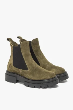 Zoe Kratzmann Compass Green Suede Chelsea Low Boot