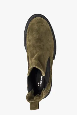 Zoe Kratzmann Compass Green Suede Chelsea Low Boot
