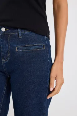 Stories be Told Concert Indigo Mid Rise Wide Leg Pocket Jean