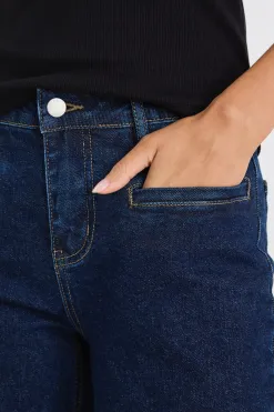 Stories be Told Concert Indigo Mid Rise Wide Leg Pocket Jean