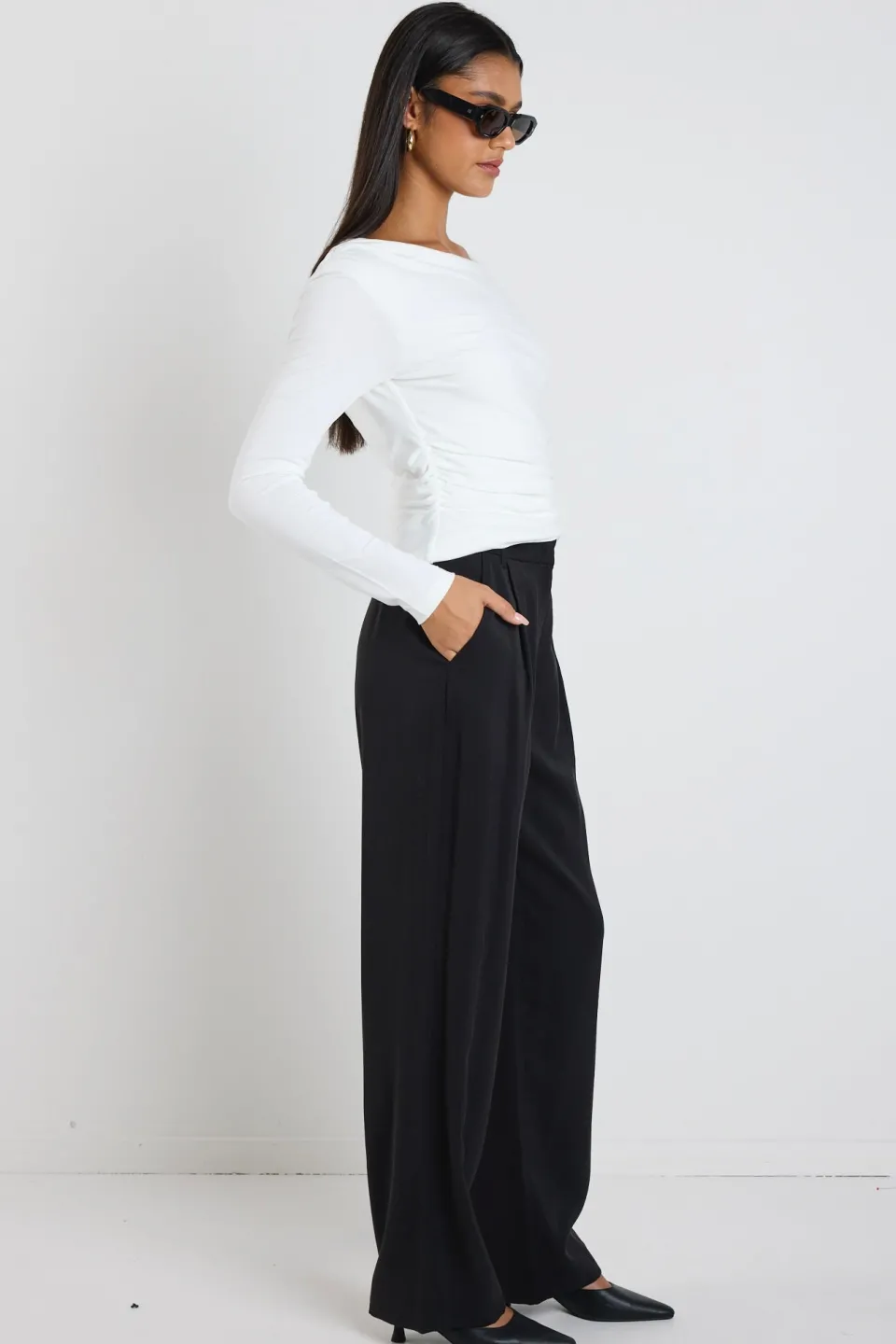 Ivy + Jack Confidential Black Soft Touch Longer Length Elastic Back Pants