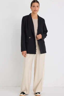 Ivy + Jack Cooper Black Double Breasted Classic Blazer