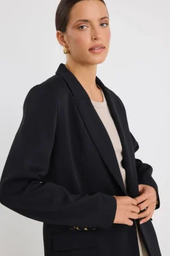 Ivy + Jack Cooper Black Double Breasted Classic Blazer