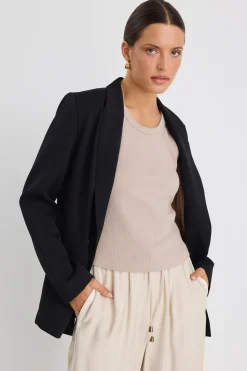 Ivy + Jack Cooper Black Double Breasted Classic Blazer