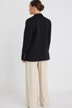 Ivy + Jack Cooper Black Double Breasted Classic Blazer