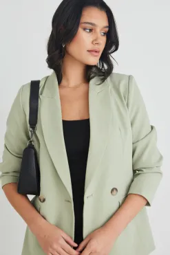 Ivy + Jack Cooper Moss Tencel Semi Fitted Boyfriend Blazer