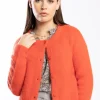 Drama The Label Cozy Fire Red Alpaca Blend Cardi