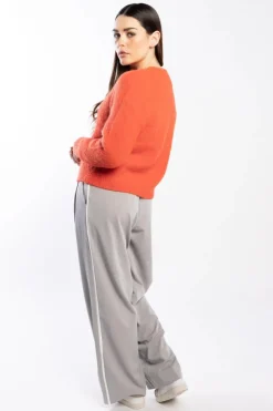 Drama The Label Cozy Fire Red Alpaca Blend Cardi