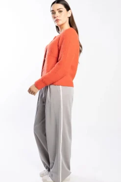 Drama The Label Cozy Fire Red Alpaca Blend Cardi