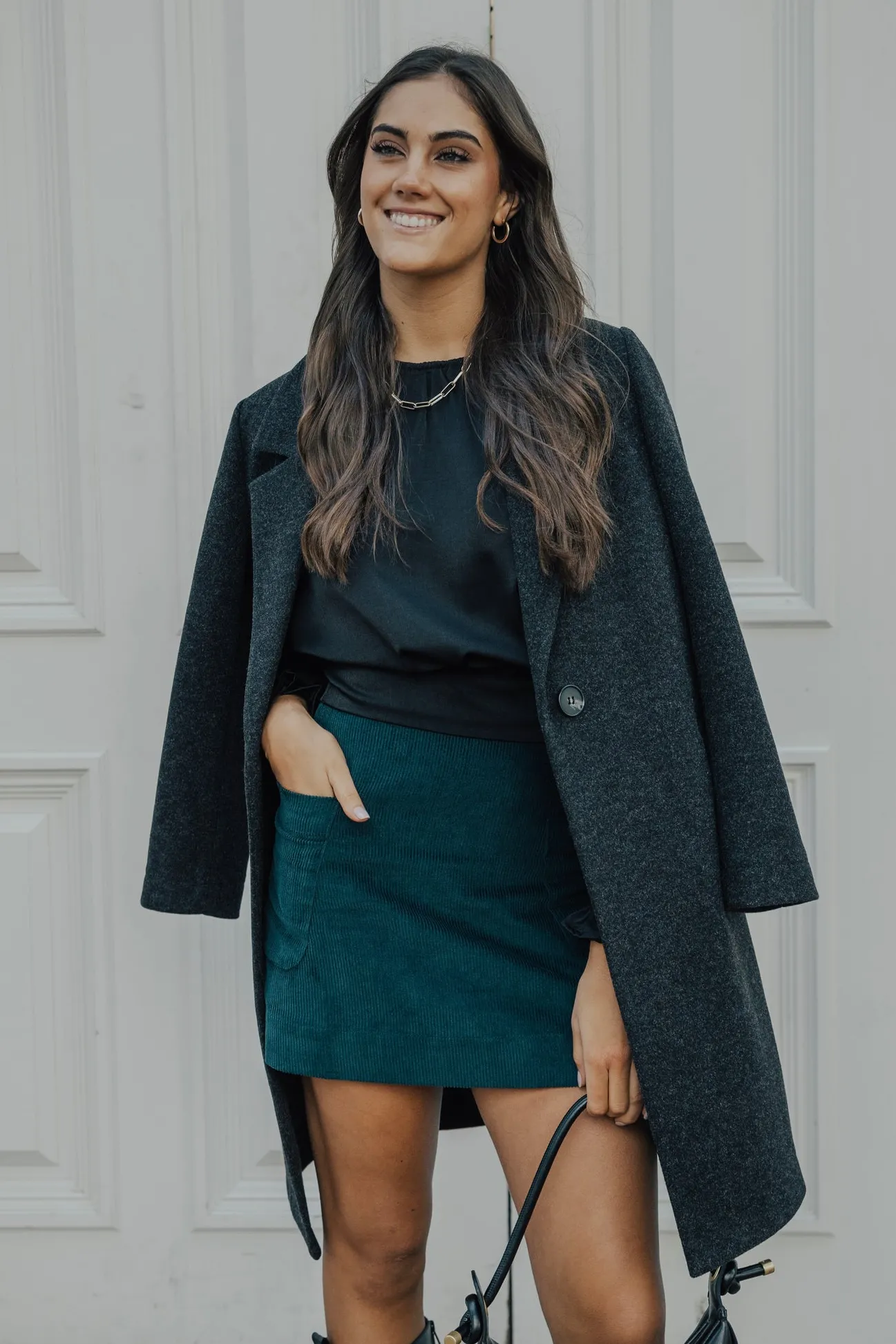 Love Lulu Credible Forest Cord Mini Skirt