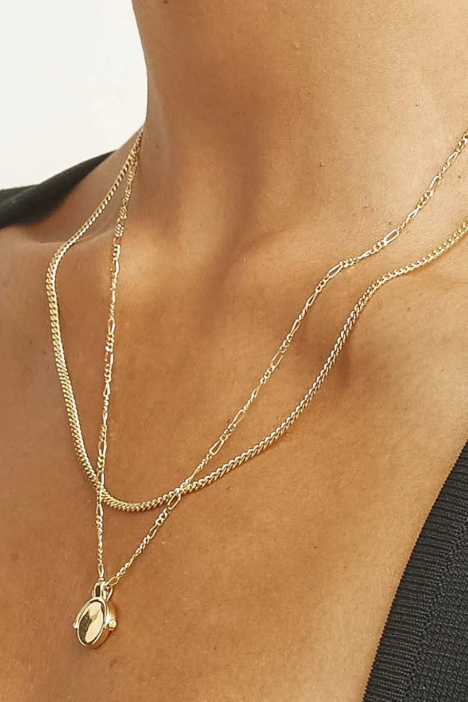 Brie Leon Curb 18k Gold Plated Chain Necklace