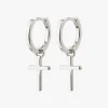 Pilgrim Daisy Recycled Cross Silver Earrings