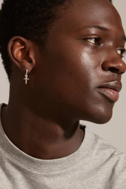 Pilgrim Daisy Recycled Cross Silver Earrings
