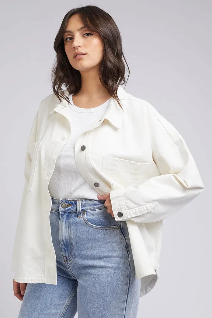 All About Eve Dale Vintage White Denim Shacket