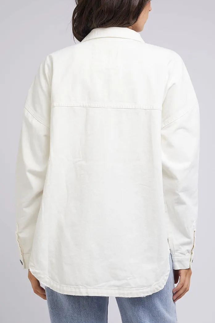 All About Eve Dale Vintage White Denim Shacket