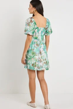 Love Lulu Dance Jungle Puff Sleeve Mini Dress
