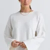 RE:UNION Label Daytime Ivory LS Cotton Jumper
