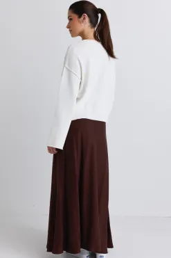 RE:UNION Label Daytime Ivory LS Cotton Jumper