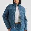 Riders by Lee Denim Blue Haze Quilted Bomber Jacket