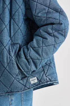 Riders by Lee Denim Blue Haze Quilted Bomber Jacket