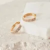 Humble + Heart Diamante Medium EOL Gold Hoop Earring