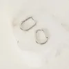 Humble + Heart Diamante Oval Rhodium Hoop Earring