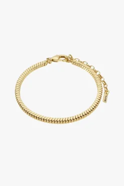 Pilgrim Dominique Flat Snake Gold Chain Recycled Bracelet