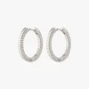 Pilgrim Dominique Flat Snake Silver Hoop Recycled Earrings