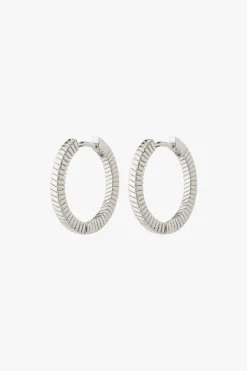 Pilgrim Dominique Flat Snake Silver Hoop Recycled Earrings