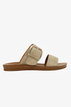 Los Cabos Doti Taupe Buckle Slide