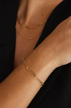 Georgia Mae Double Chain Gold Bracelet