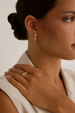 Humble + Heart Double EOL Twist Gold Ring Set