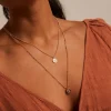 Humble + Heart Double Layered Coin Gold Necklace