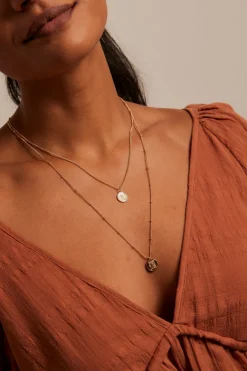 Humble + Heart Double Layered Coin Gold Necklace
