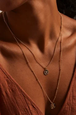 Humble + Heart Double Layered Coin Gold Necklace