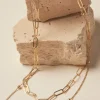 Georgia Mae Double Link EOL Chain Gold Necklace