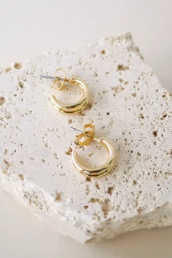 Humble + Heart Double Loop Gold Earrings