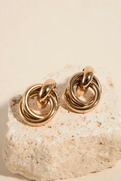 Humble + Heart Double Thick Circle Gold Stud Earrings