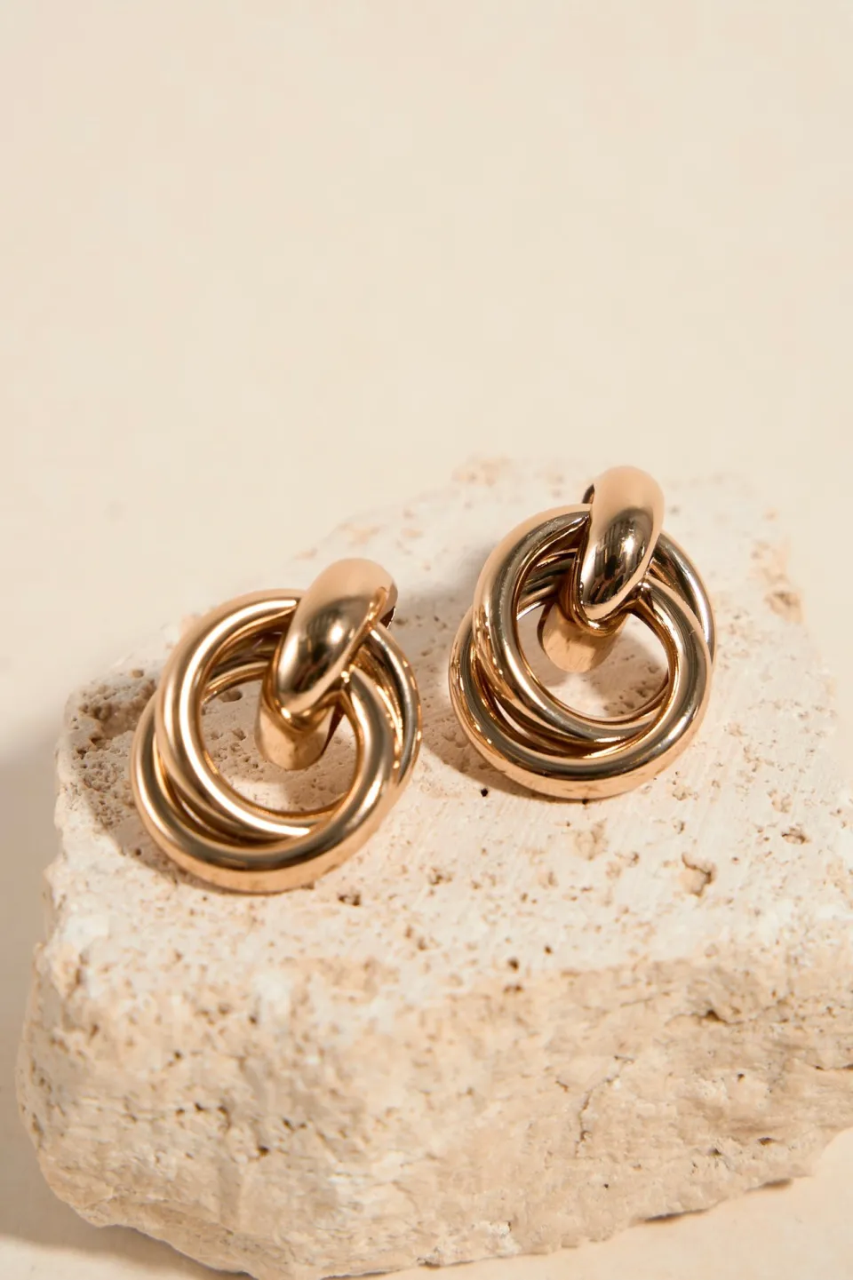 Humble + Heart Double Thick Circle Gold Stud Earrings