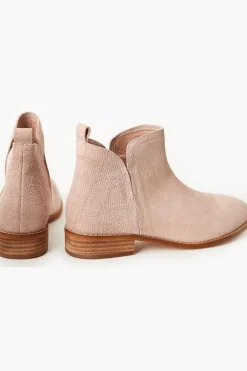 Walnut Douglas Blush Snake Suede Ankle Boot