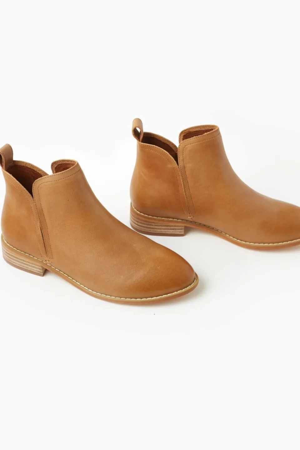 Walnut Douglas Tan Leather Ankle Boot