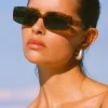 Le Specs Dynamite Tobacco Rectangle Khaki Mono Lens Sunglasses