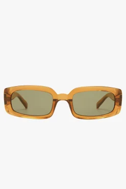 Le Specs Dynamite Tobacco Rectangle Khaki Mono Lens Sunglasses