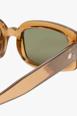 Le Specs Dynamite Tobacco Rectangle Khaki Mono Lens Sunglasses