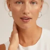 Pilgrim Eanna Maxi Hoops Recycled Silver Plated Earrings