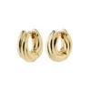 Pilgrim Edea Recycled Chunky Gold Plated EOL Huggie Hoop Earrings