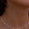 Love Lunamei Elara Mother Of Pearl Ball Sterling Silver Plated Necklace