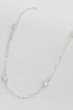 Love Lunamei Elara Mother Of Pearl Ball Sterling Silver Plated Necklace