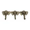 CC Interiors Elephant Hooks in Antique Nickel Finish 300x50x110cm