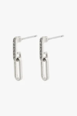 Pilgrim Elise Linked Earrings Silver Plated with Crystal